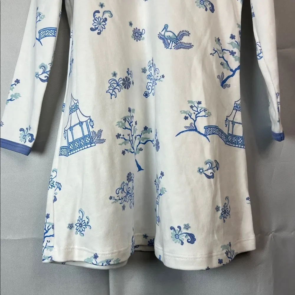 The Beaufort Bonnet Company Polly Play dress blue & white toile longsleeve dress